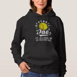 Softball Dad Apparel Dad Of Softball Player Defini Hoodie