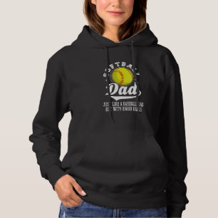 Softball Dad Apparel Dad Of Softball Player Defini Hoodie