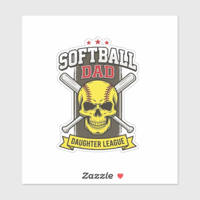 Softball Dad Daughter League Vintage Vector Design (Sheet)