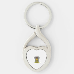 Softball Dad Daughter League Vintage Vector Design Keychain