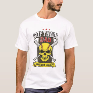 Softball Dad Daughter League Vintage Vector Design T-Shirt