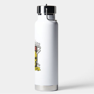 Softball Dad Daughter League Vintage Vector Design Water Bottle