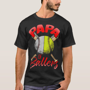 Softball Dad Pitcher Man Baseball Bat Husband T-Shirt
