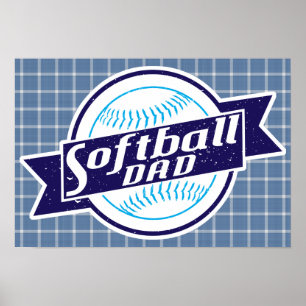 Softball Dad Poster Print