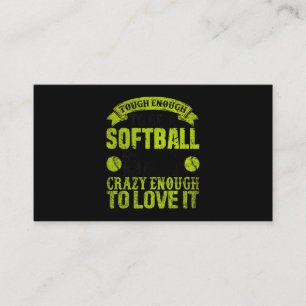 Softball Dad Quote Catcher Pitcher Father Sports H Business Card