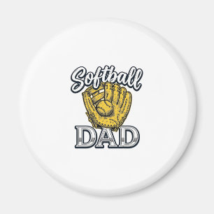Softball Dad Vintage Glove Shirt Design_1 Magnet