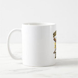 Softball Dad Vintage Varsity Crossed Bats Design_1 Coffee Mug