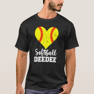 Softball Deedee Softball Heart Grandma Dee Dee T-Shirt