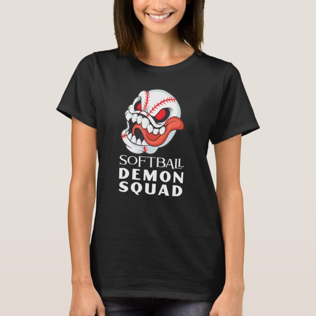 Softball Demon Squad Softball T-Shirt (Front)