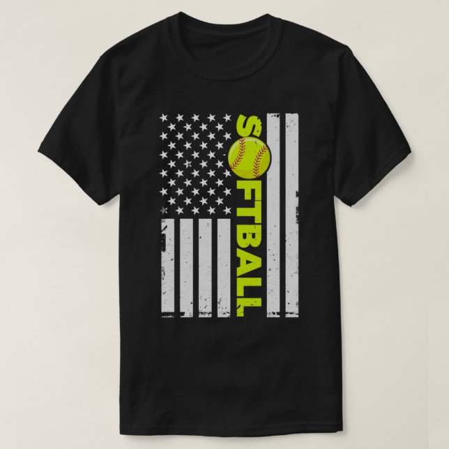 Softball Design for a softball fan T-Shirt (Design Front)
