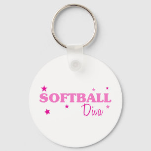 Softball Diva Keychain