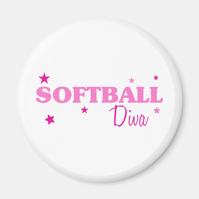 Softball Diva Magnet (Front)