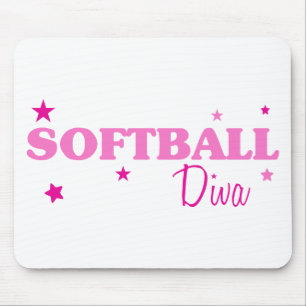 Softball Diva Mouse Pad
