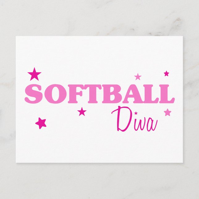 Softball Diva Postcard (Front)