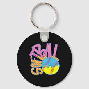 Softball Drip For Boys Ice Cream Drip Youth Boys S Keychain