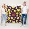 Softball Fleece Throw Blankets, Your COLORS, TEXT