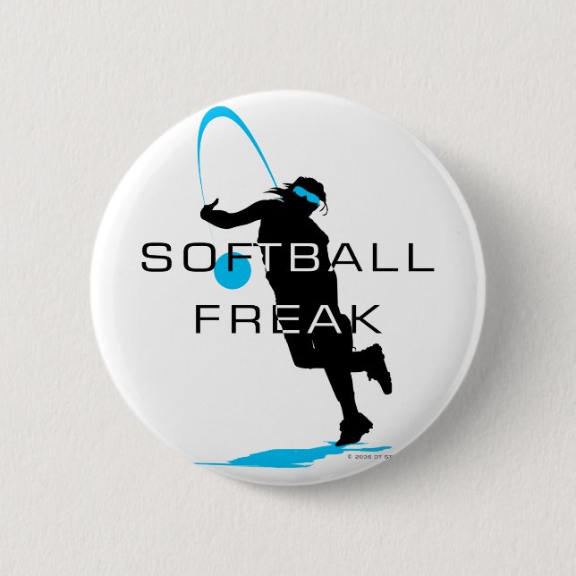 Softball freak - Pitcher front 2 Inch Round Button (Front)