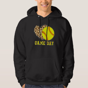 Softball Game Day Leoprad Mom Motheru2019s Day Hoodie