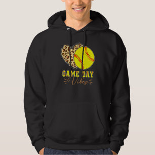 Softball Game Day Vibes Leoprad Mom Motheru2019s D Hoodie