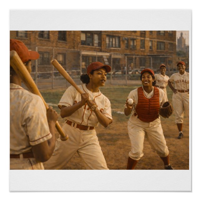 Softball Game Warm Up Poster (Front)