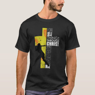 Softball Gifts Players Teen Girls Women Christian T-Shirt