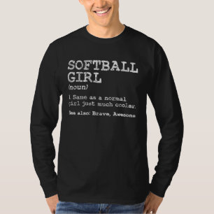 Softball Girl Definition  Women Coach Sport T-Shirt