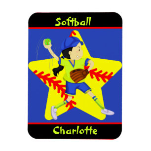  Softball Girls Star Pitcher Personalized     Magnet