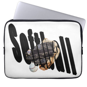 Softball Gloves Logo, 13 Inch Laptop Sleeve. Sleeve