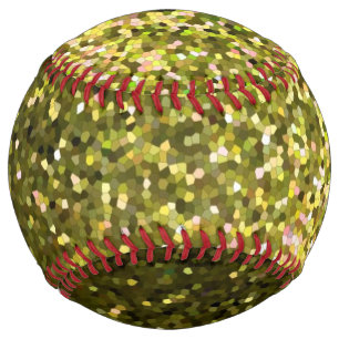 Softball Gold Mosaic Sparkley Texture