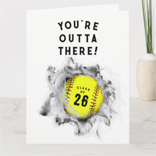 Softball Graduation Card