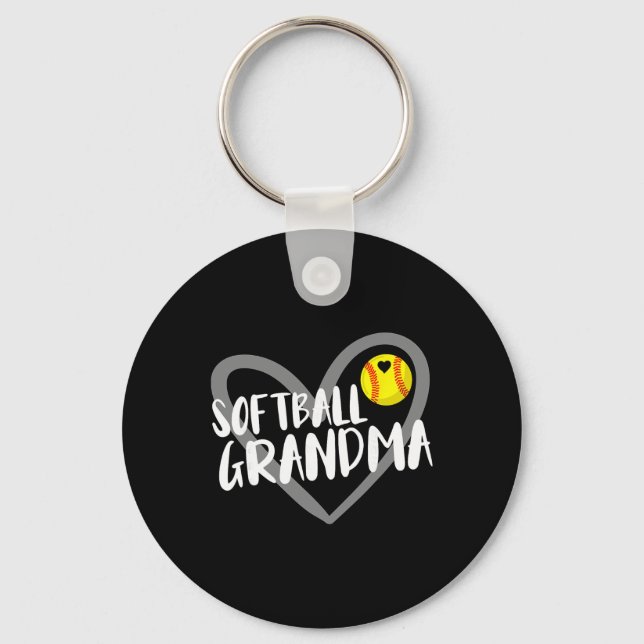 Softball Grandma _4  Keychain (Front)