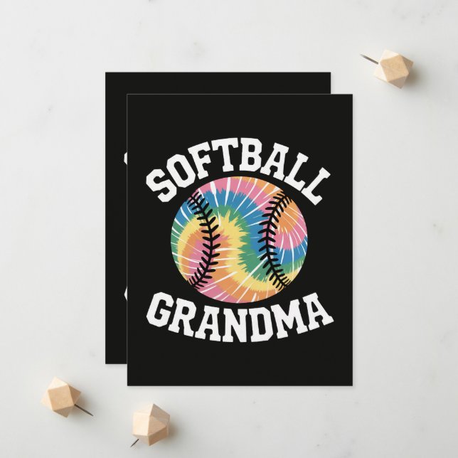 Softball Grandma Announcement (Front/Back In Situ)