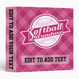 Softball Grandma Binder Album, Customizable