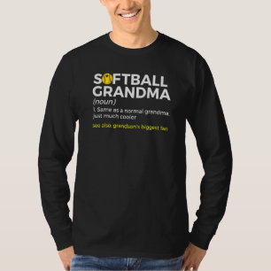 Softball Grandma Definition Grandson's Biggest Fan T-Shirt