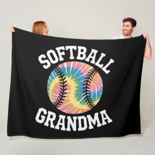 Softball Grandma Fleece Blanket