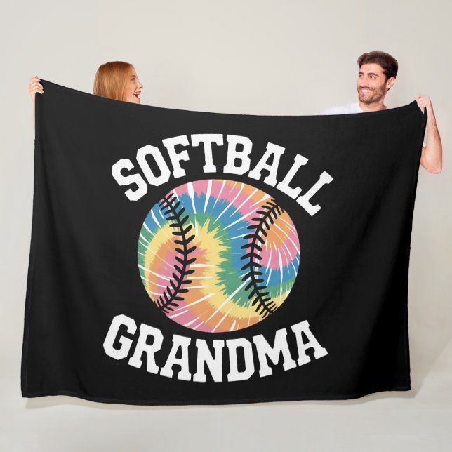 Softball Grandma Fleece Blanket (In Situ)