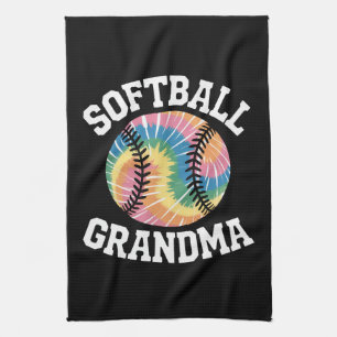 Softball Grandma Kitchen Towel