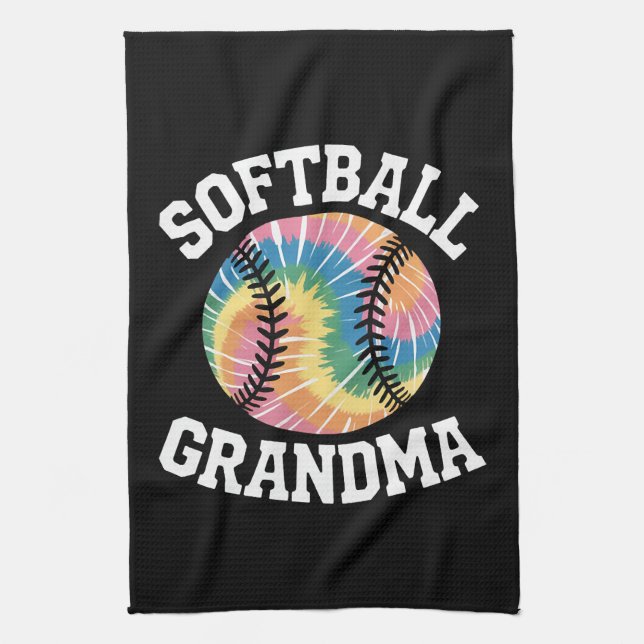 Softball Grandma Kitchen Towel (Vertical)