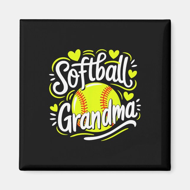 Softball Grandma  Magnet (Front)