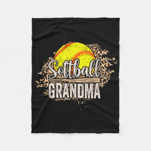 Softball Grandma Nana Mother's Day Cheering Boy Sp Fleece Blanket