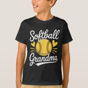 Softball Grandma Supporting Granddaughter Play  T-Shirt