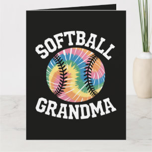 Softball Grandma Thank You Card