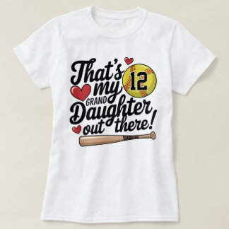 Softball Grandma That's My Granddaughter Custom T-Shirt
