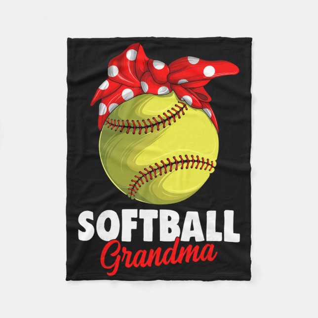 Softball Grandma Women _1  Fleece Blanket (Front)