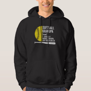 Softball Grandpa Definition Funny Grandpa Softball Hoodie