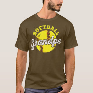 Softball Grandpa Grandfather Fathers Day  T-Shirt