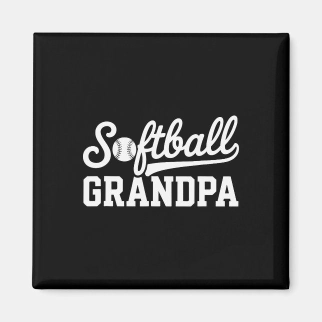 Softball Grandpa  Magnet (Front)
