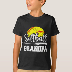 Softball Grandpa Softball Player Game Day Father's T-Shirt