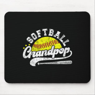 Softball Grandpop Of A Softball Player Grandpop  Mouse Pad