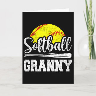 Softball Granny Softball Player Game Day Mother's  Card